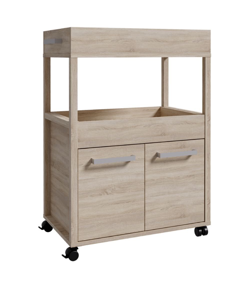 Mueble bar BACO con ruedas estilo industrial