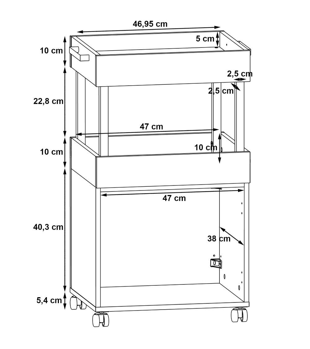 Mueble bar con ruedas FIZZ