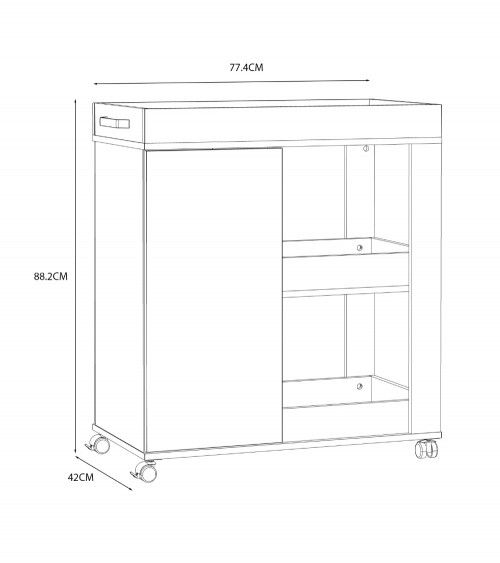 Mueble bar con ruedas RONY