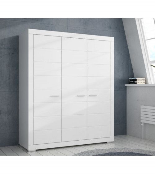 Armario ropero 3 puertas blanco SNOW