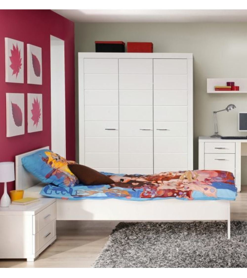 Armario ropero 3 puertas blanco SNOW