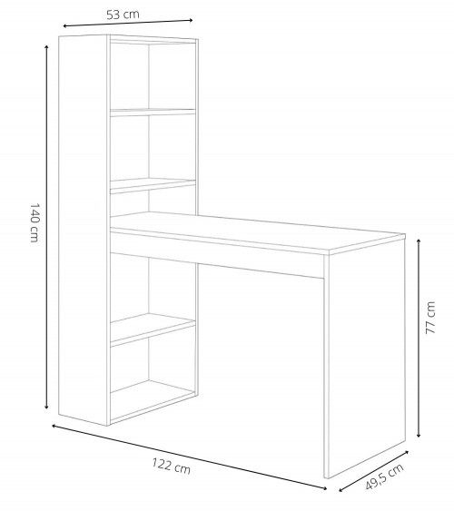 Mesa escritorio con estantería VITO