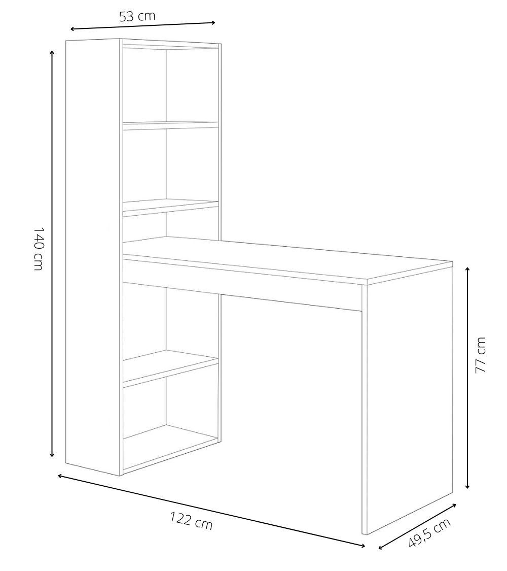 Mesa escritorio con estantería VITO
