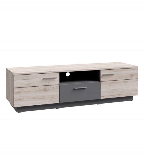 Mueble salón completo JADIEL en Roble Arena y Gris