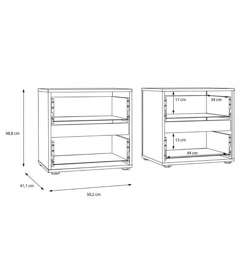 Set de 2 mesitas de noche LENY