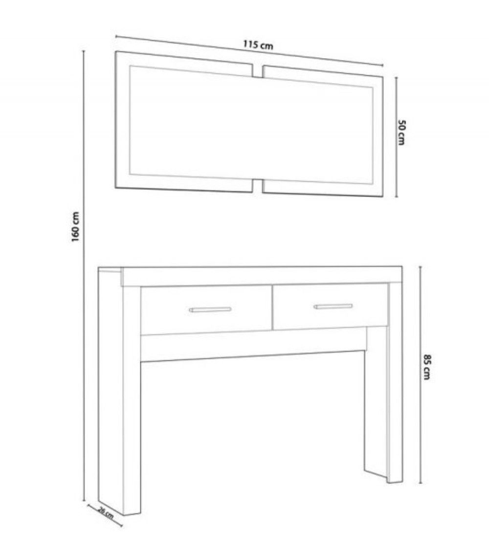 Mueble recibidor con espejo ARIZA