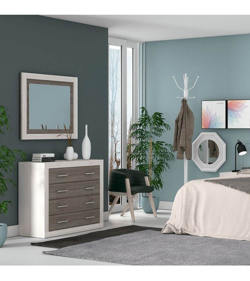 Cómoda dormitorio de 4 cajones JANA
