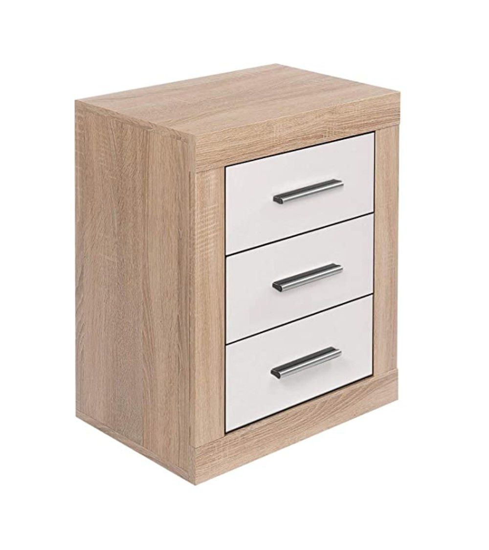 Mesita de noche 3 cajones JANA