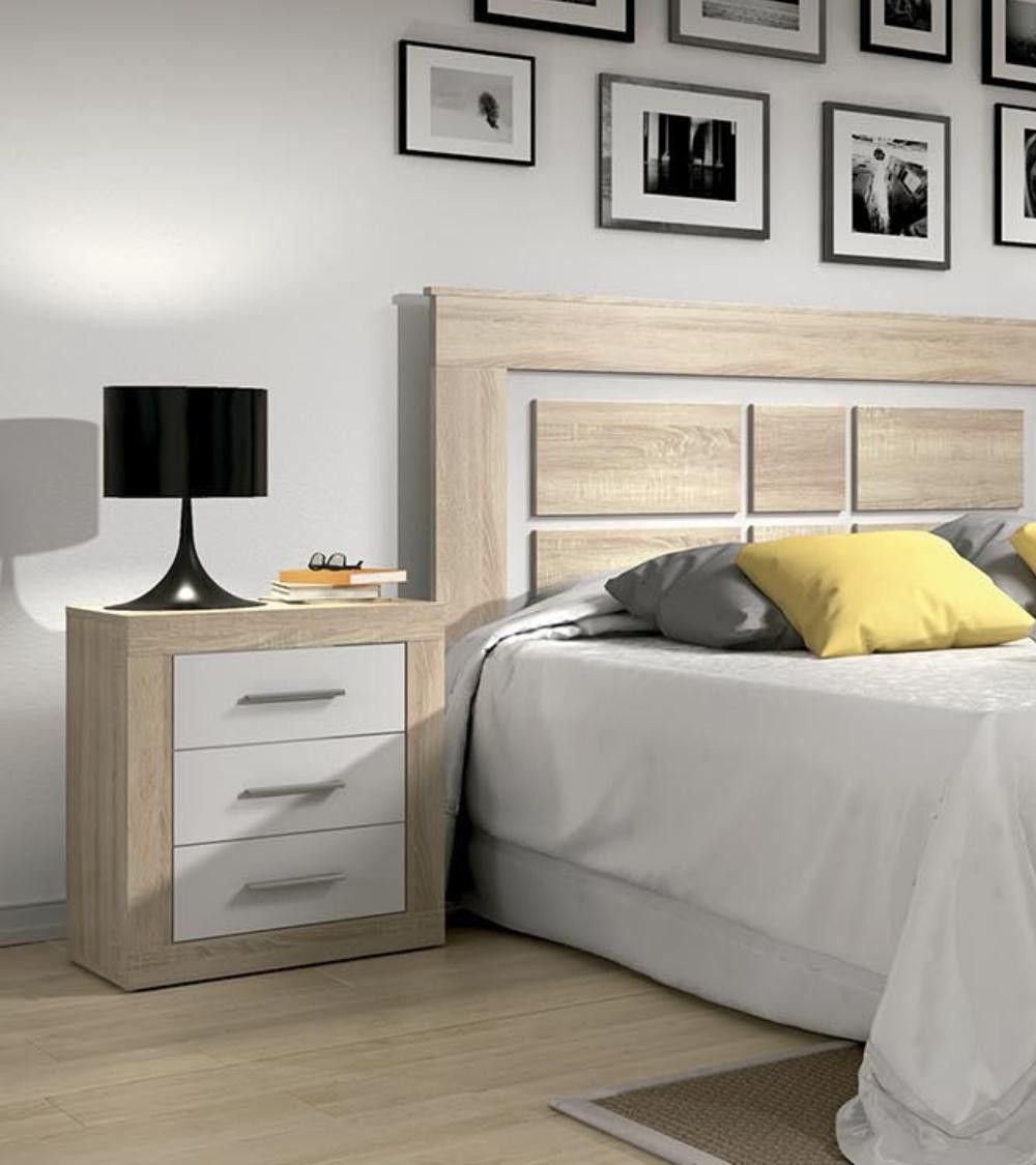 Mesita de noche 3 cajones JANA