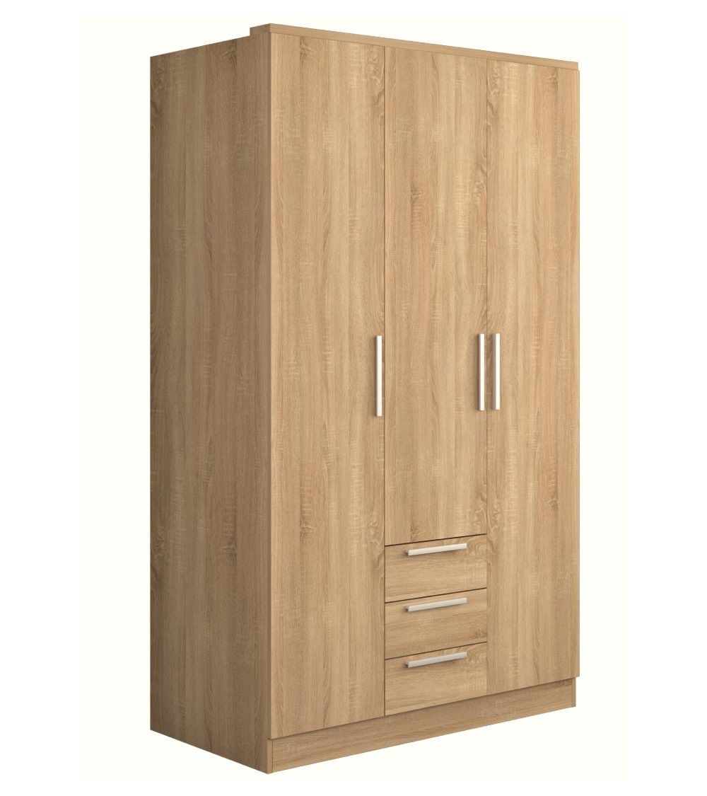 Armario ropero CUBE 3 puertas + 3 cajones