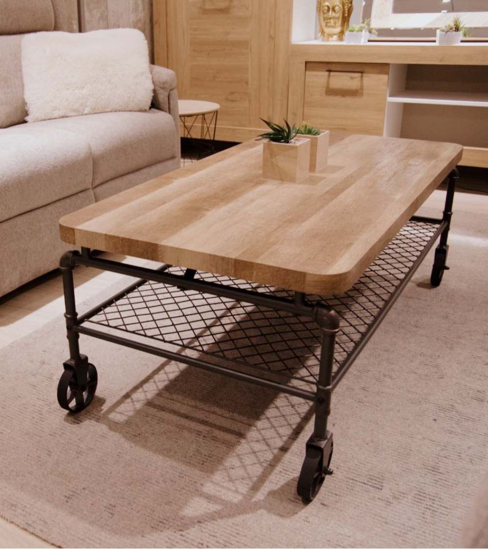 Mesa de centro Mateo - Mesa de centro rústica industrial