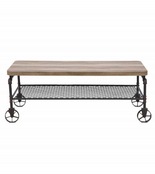 Mesa de centro Mateo - Mesa de centro rústica industrial