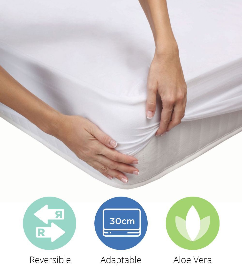 Cubre colchón reversible Alisa - Microfibra hipoalergénico