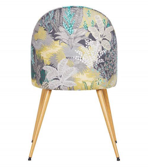 Pack 4 sillas comedor RITA, terciopelo y detalle floral