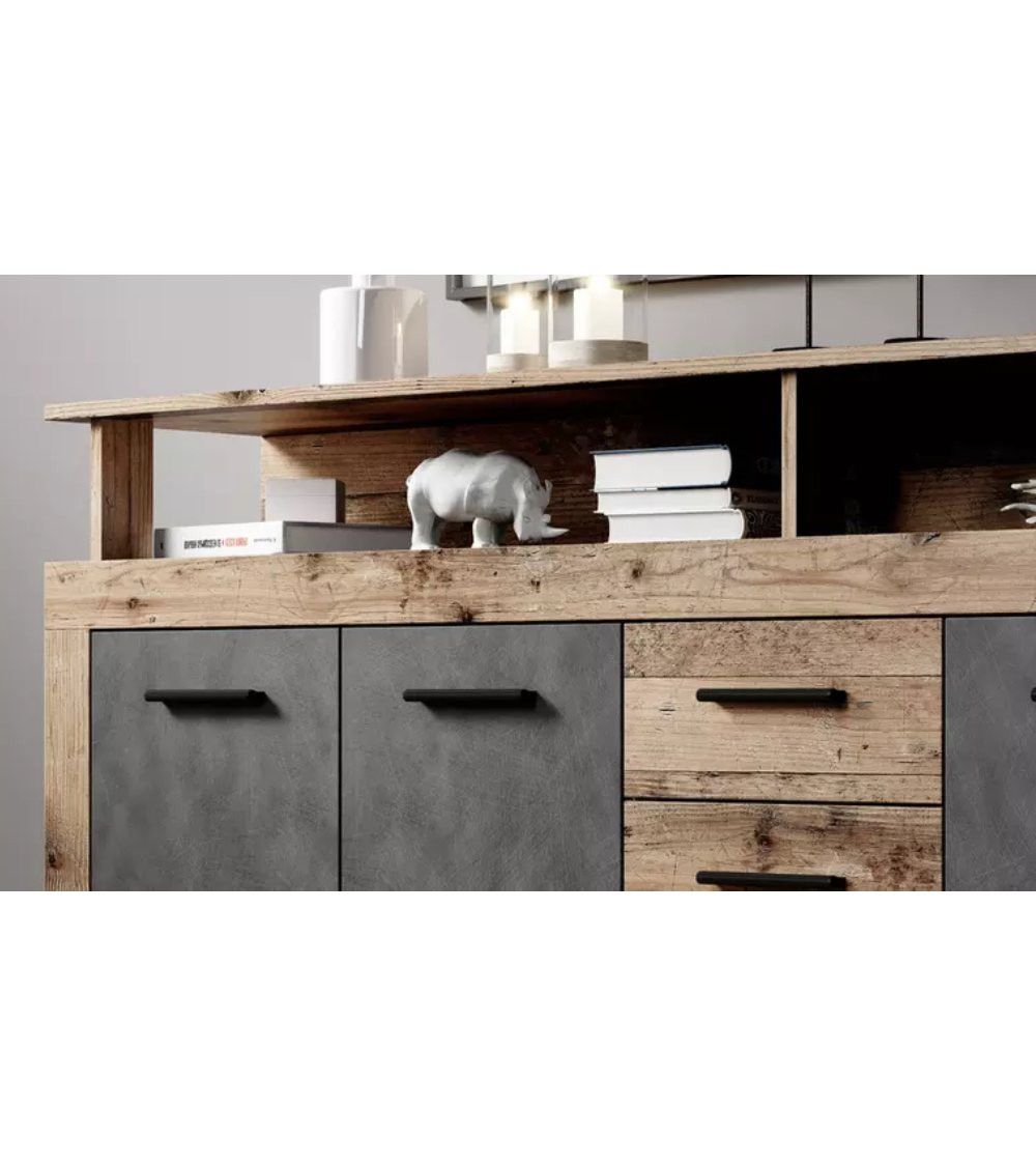 Mueble aparador LUANA 4 puertas 4 cajones