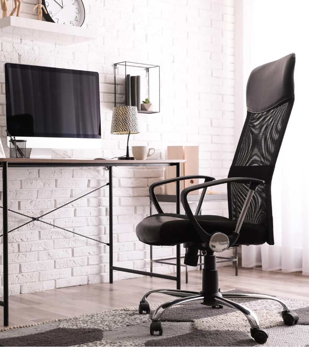 Silla de escritorio Jasper, ergonómica y tapizada