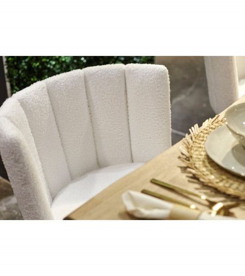 Pack de 4 sillas de comedor de borreguito NERTA