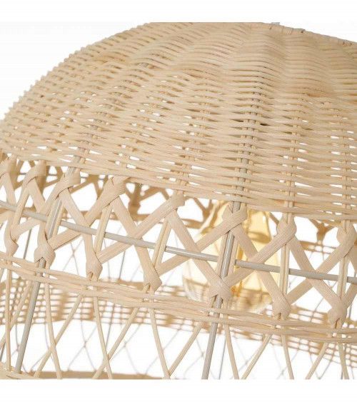 Lámpara de techo BIANCA, blanca de ratán | Don Tresillo