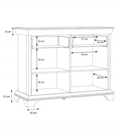 Aparador KAREN 2 puertas 1 cajón