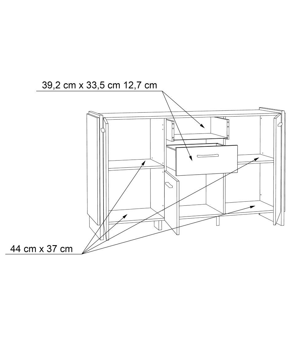 Mueble aparador estilo industrial FRANK