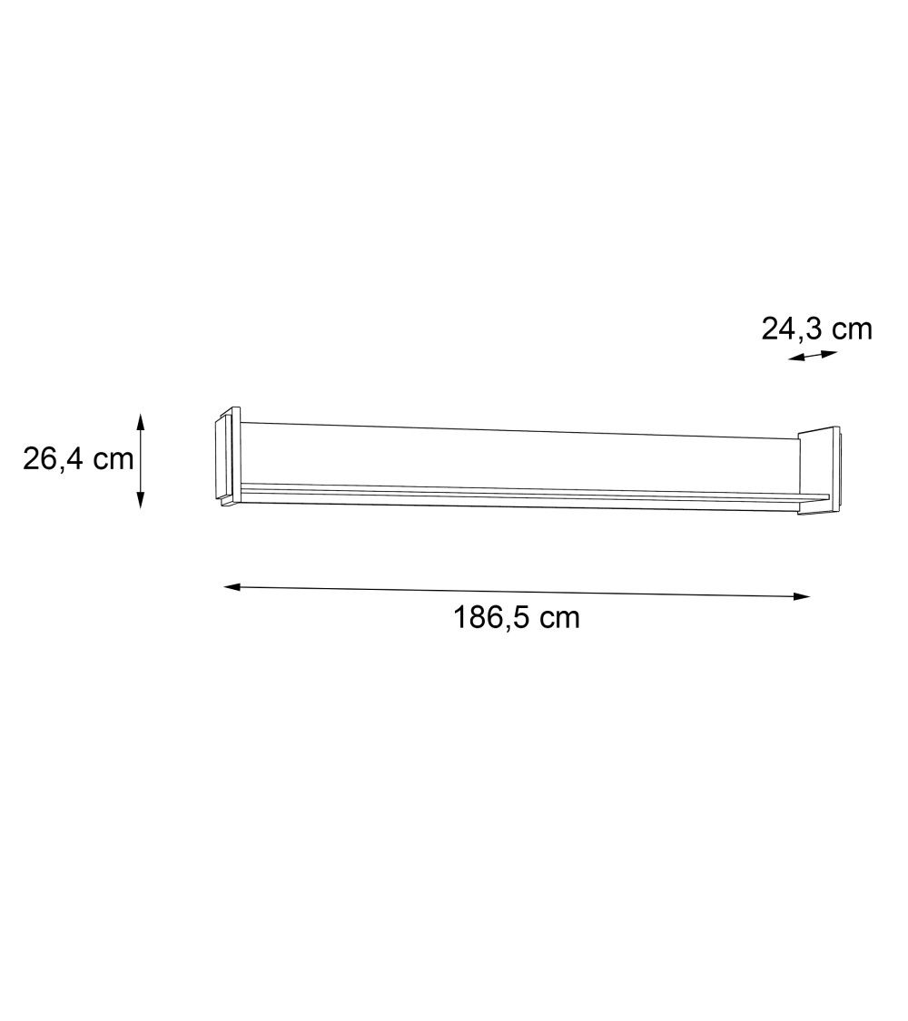 Estante de pared estilo industrial FRANK