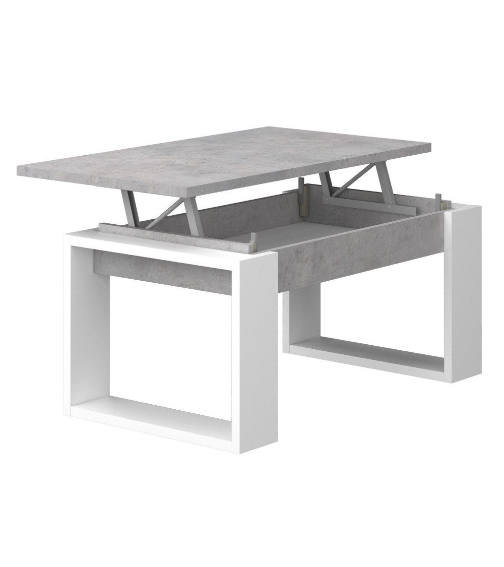 Mesa centro elevable RUBI estilo industrial | Cambia Tus Muebles