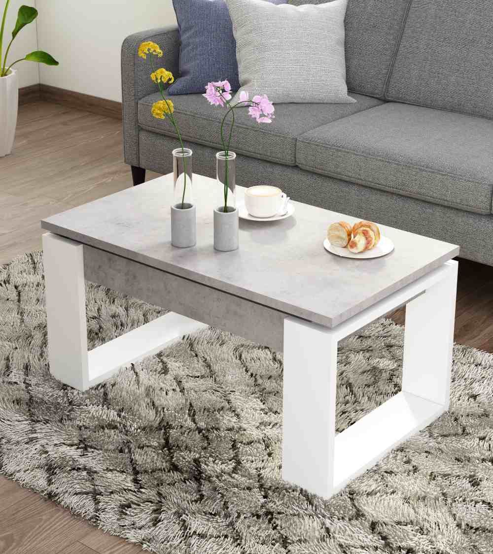 Mesa centro elevable RUBI estilo industrial | Cambia Tus Muebles