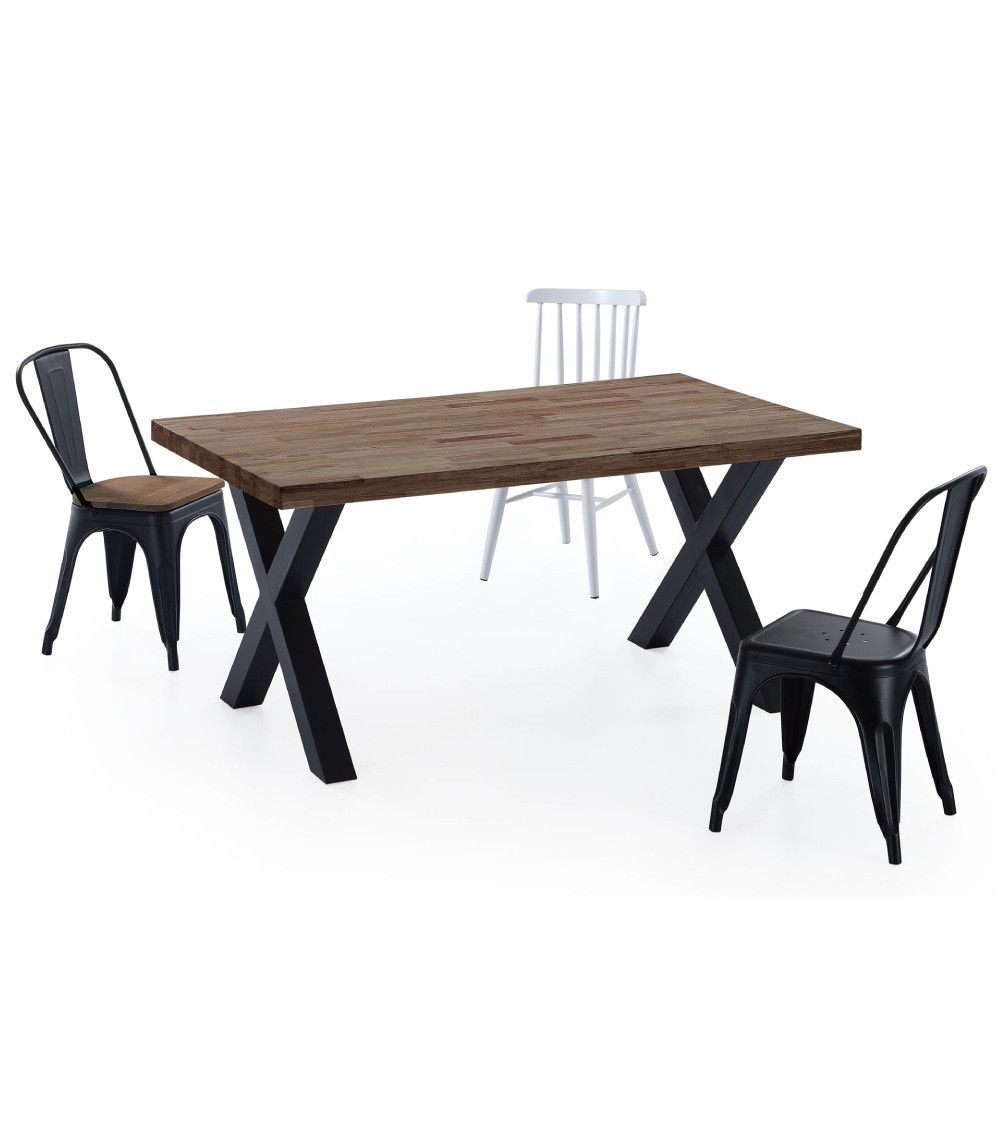 Mesa de comedor industrial DAREK pata X