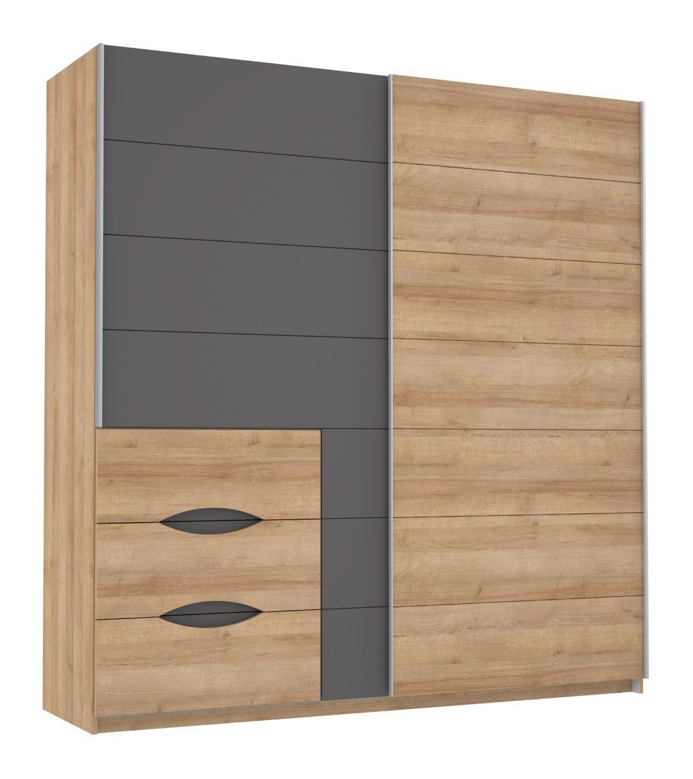 Armario 200 cm puertas correderas + cajonera SATURN