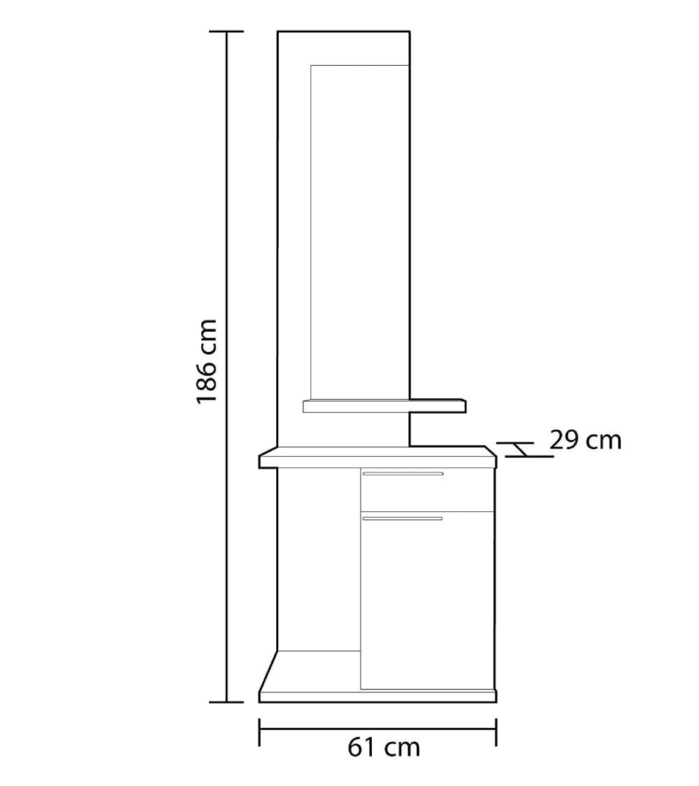 Mueble recibidor con espejo KENY
