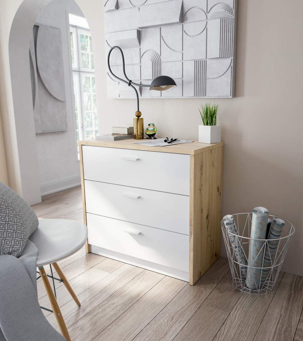 Cómoda 3 cajones con escritorio CORY