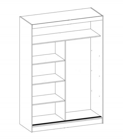 Armario 2 puertas correderas 150 cm JANGO