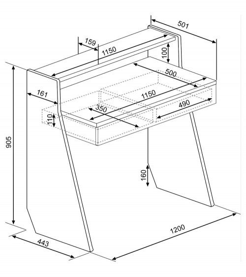 Escritorio con cajón GORKA