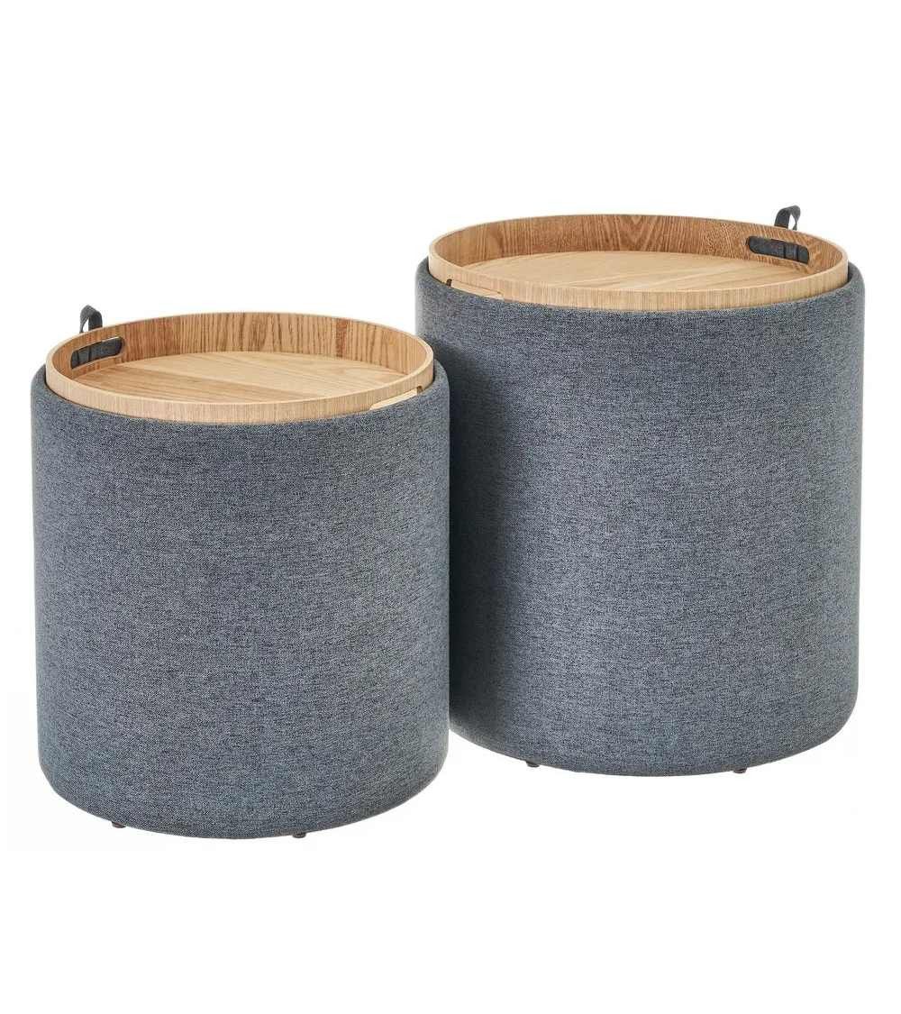 Pack 2 puffs decorativos con arcón ANIA | Don Tresillo