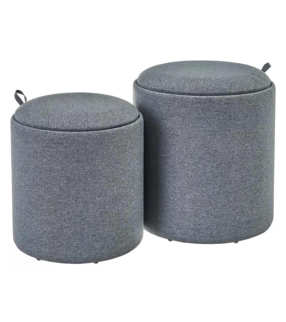 Pack 2 puffs decorativos con arcón ANIA | Don Tresillo