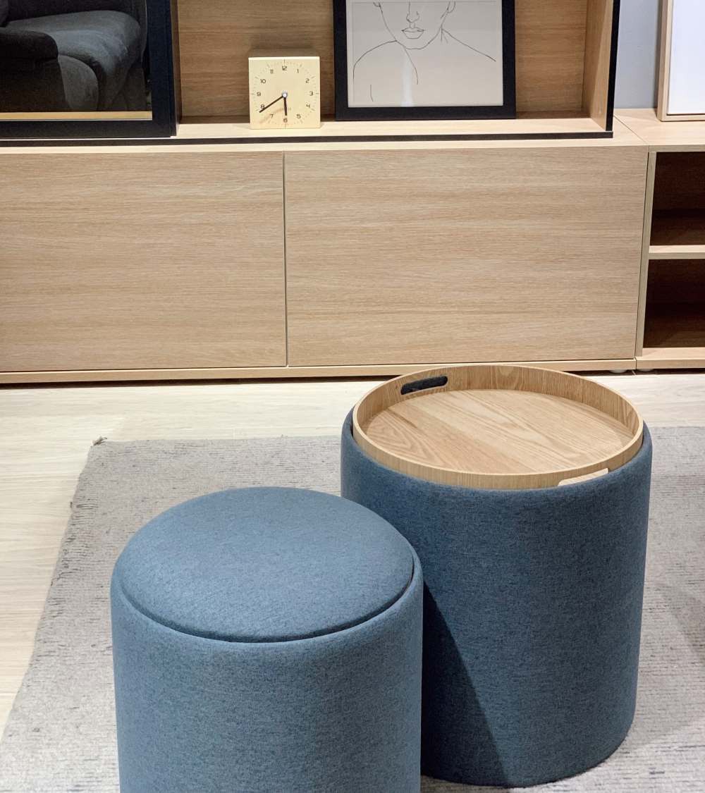 Pack 2 puffs decorativos con arcón ANIA | Don Tresillo