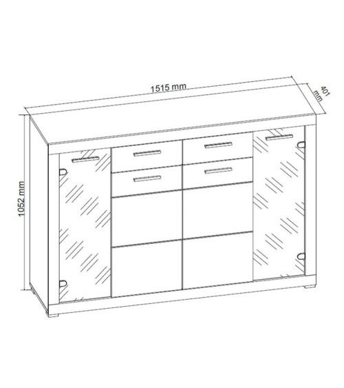 Mueble aparador ELIJAH en Roble | Don Tresillo