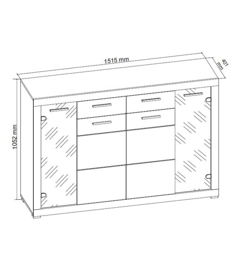 Mueble aparador ELIJAH en Roble | Don Tresillo