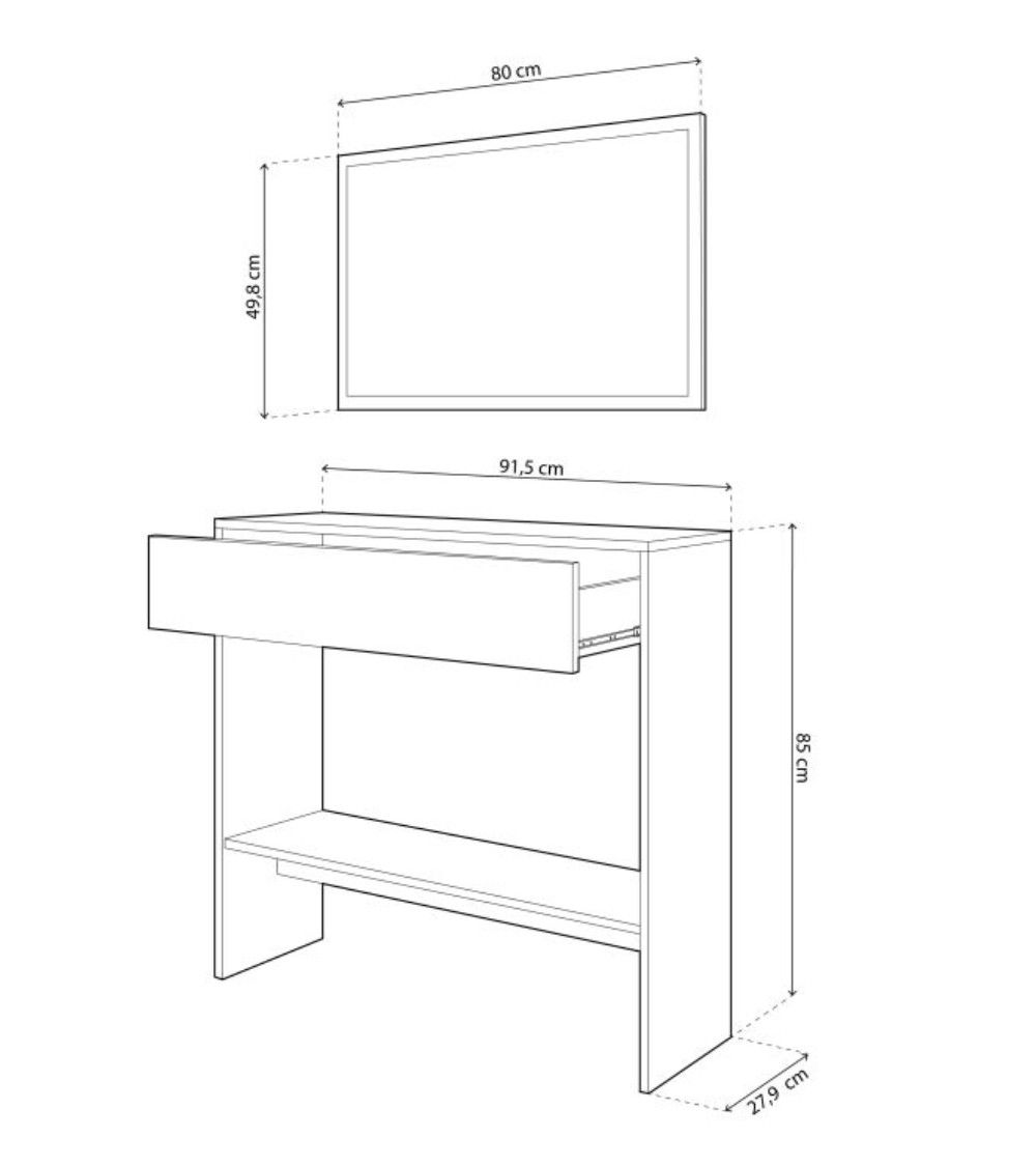 Recibidor con espejo DARCY