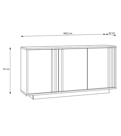 Mueble aparador SIGRID blanco y roble