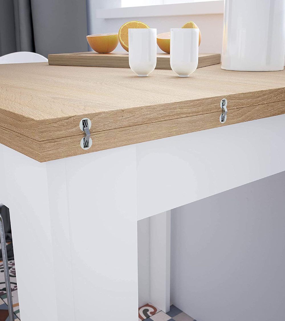 Mesa extensible cuadrada de cocina KATIA