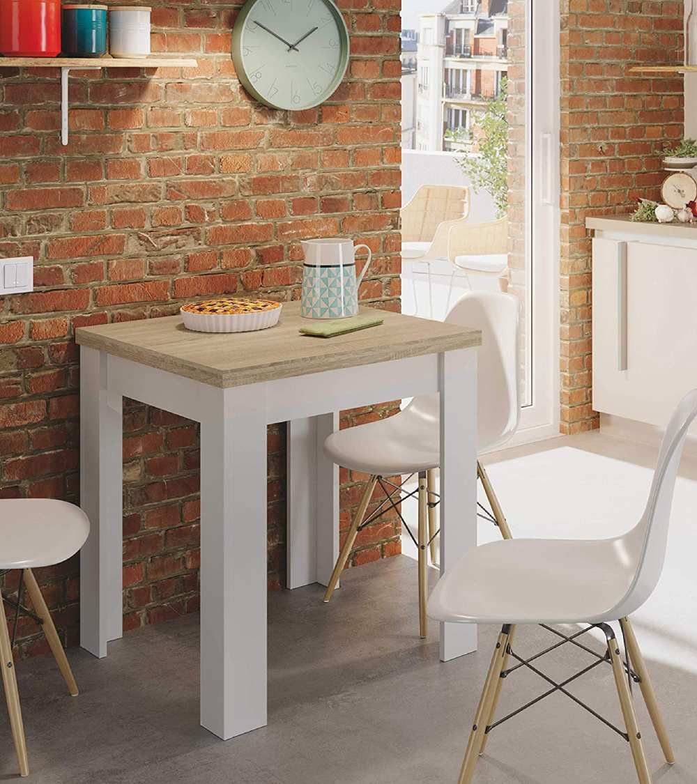 Mesa extensible cuadrada de cocina KATIA