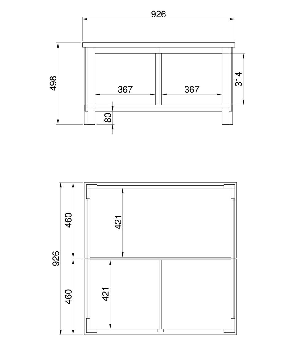 Mesa centro con almacenaje MARKLE