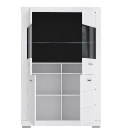 Vitrina de 4 puertas blanca SNOW