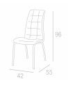 Pack 4 sillas de comedor tapizadas MABEL