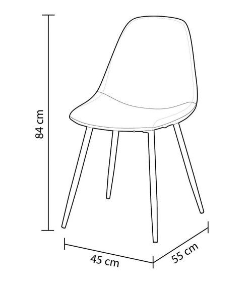 Pack de 4 sillas KOS, estilo nórdico