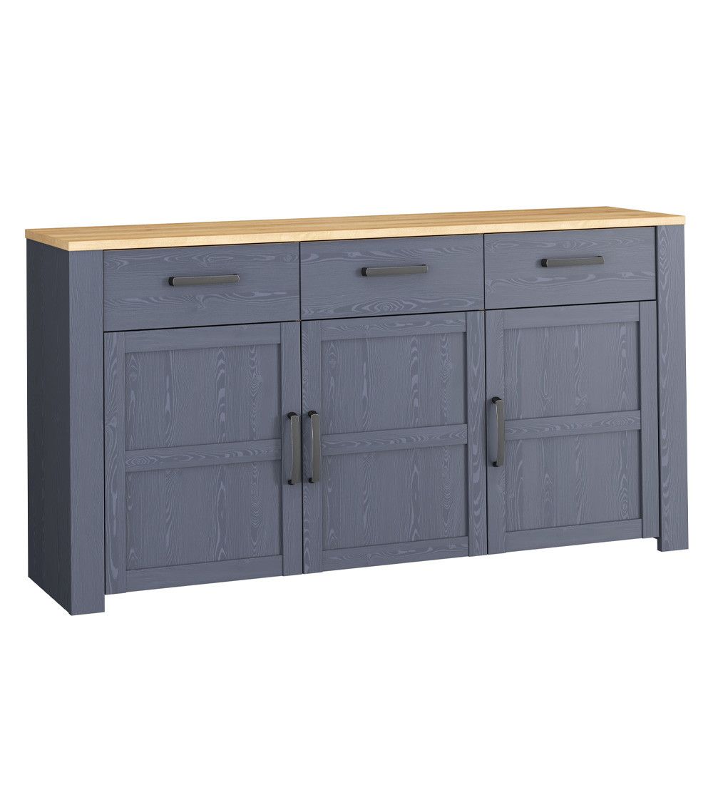 Aparador 3 puertas y 3 cajones ODIN azul marino