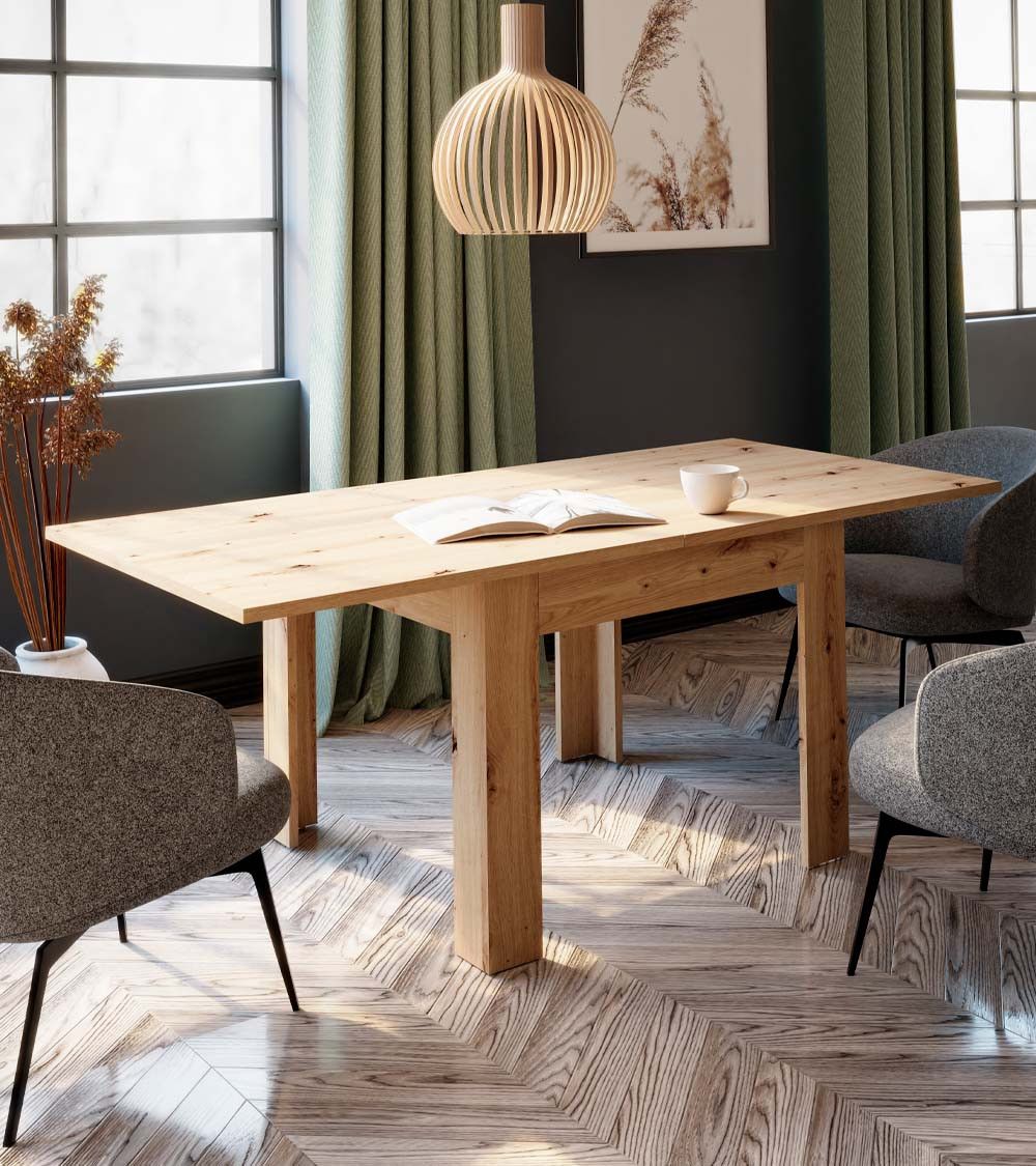 Mesa de comedor cuadrada extensible LUTER