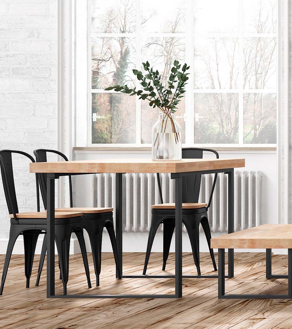 Mesa comedor extensible industrial DAREK