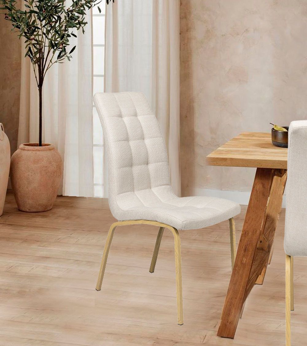 Pack 4 sillas de comedor tapizadas MABEL